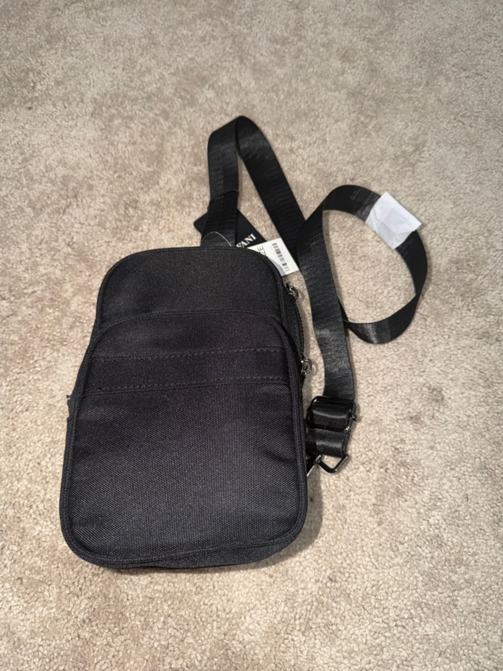 NWT Alfani Black Compact Crossbody Sling Bag